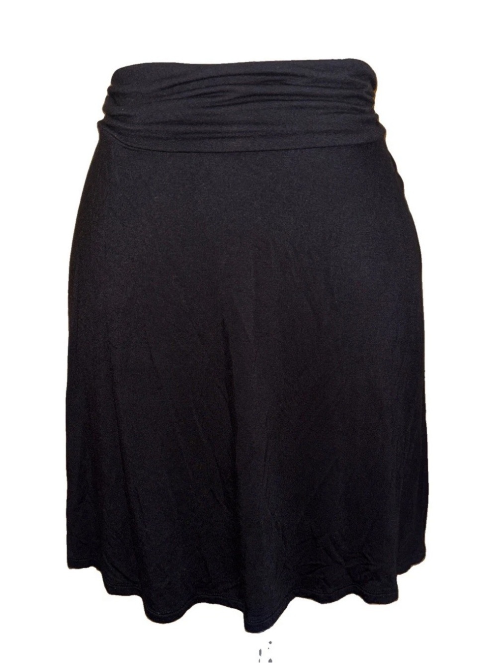Merona Black Fold-Over Waist A-Line Skirt